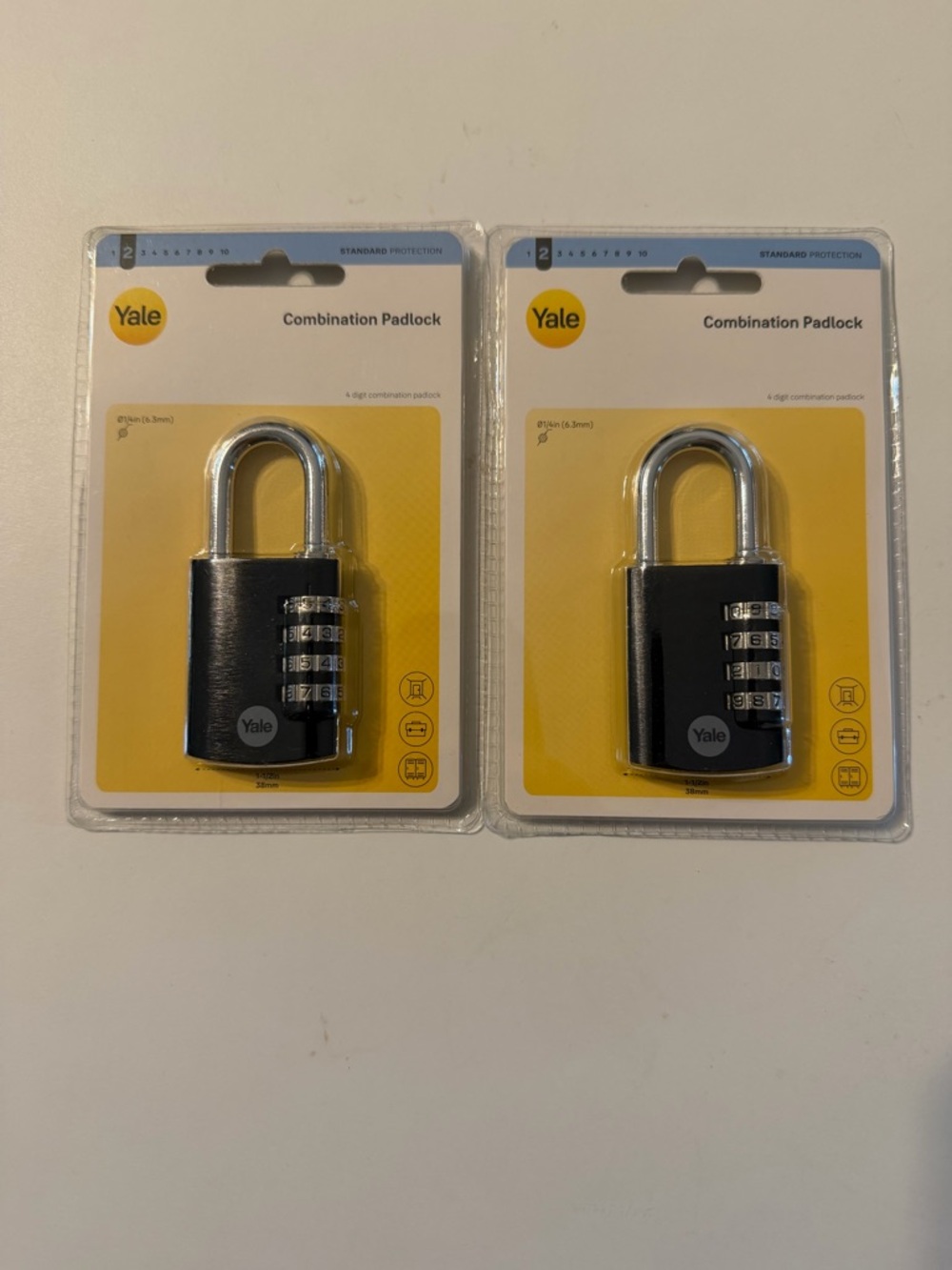 Black Combination Padlock - 4-Digit Security